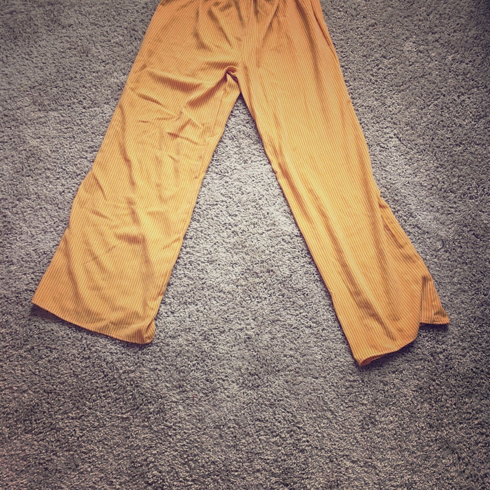 Pinstripe yellow pant